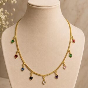 Gold Plated Heart Charm Necklace (Art No. 296)