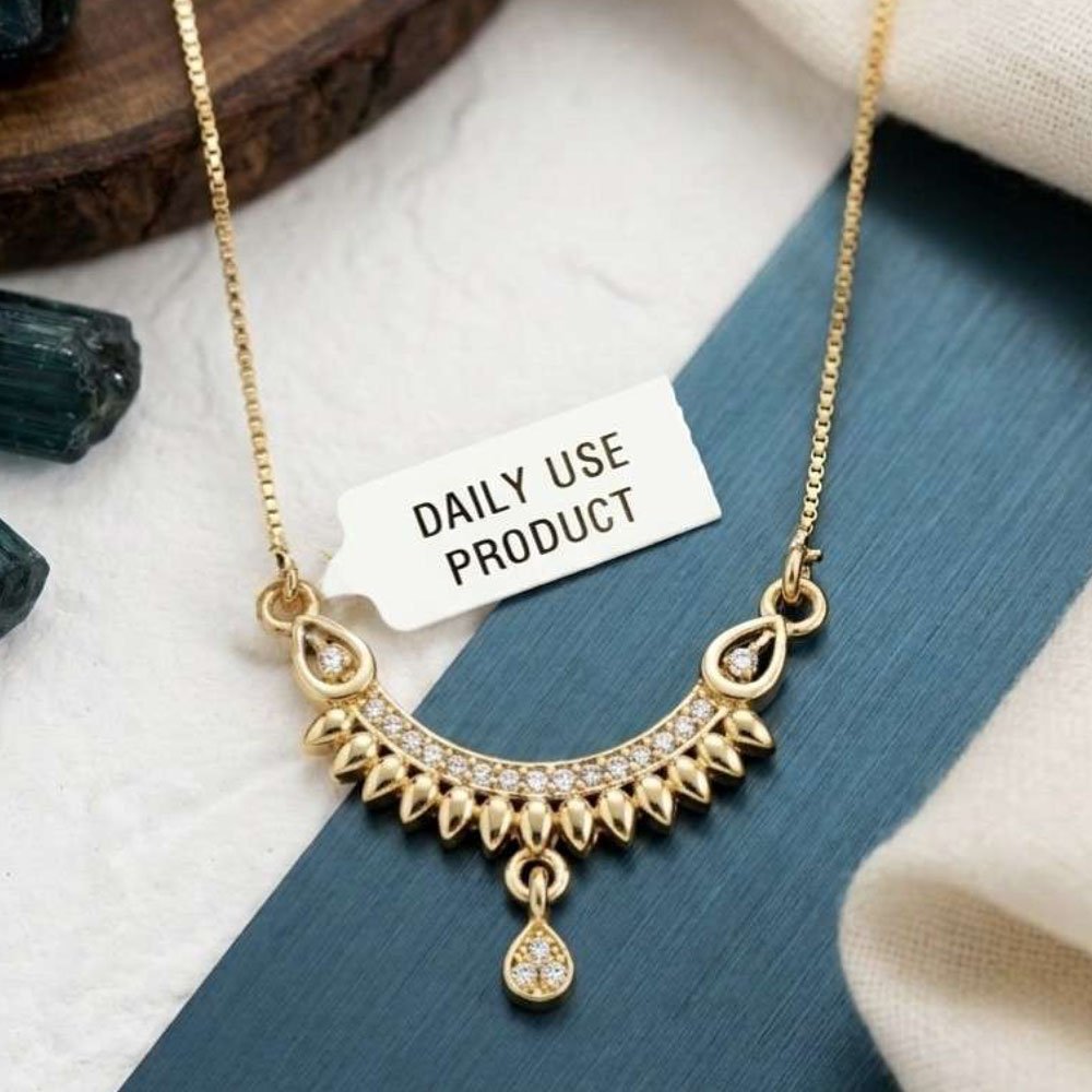 Traditional Gold Plated AD Stone Necklace With Ring (Art No.249) - Image 2