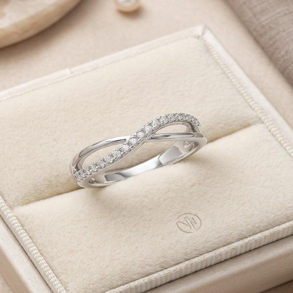 Silver Plated CZ Adjustable Ring (Art No. 289)