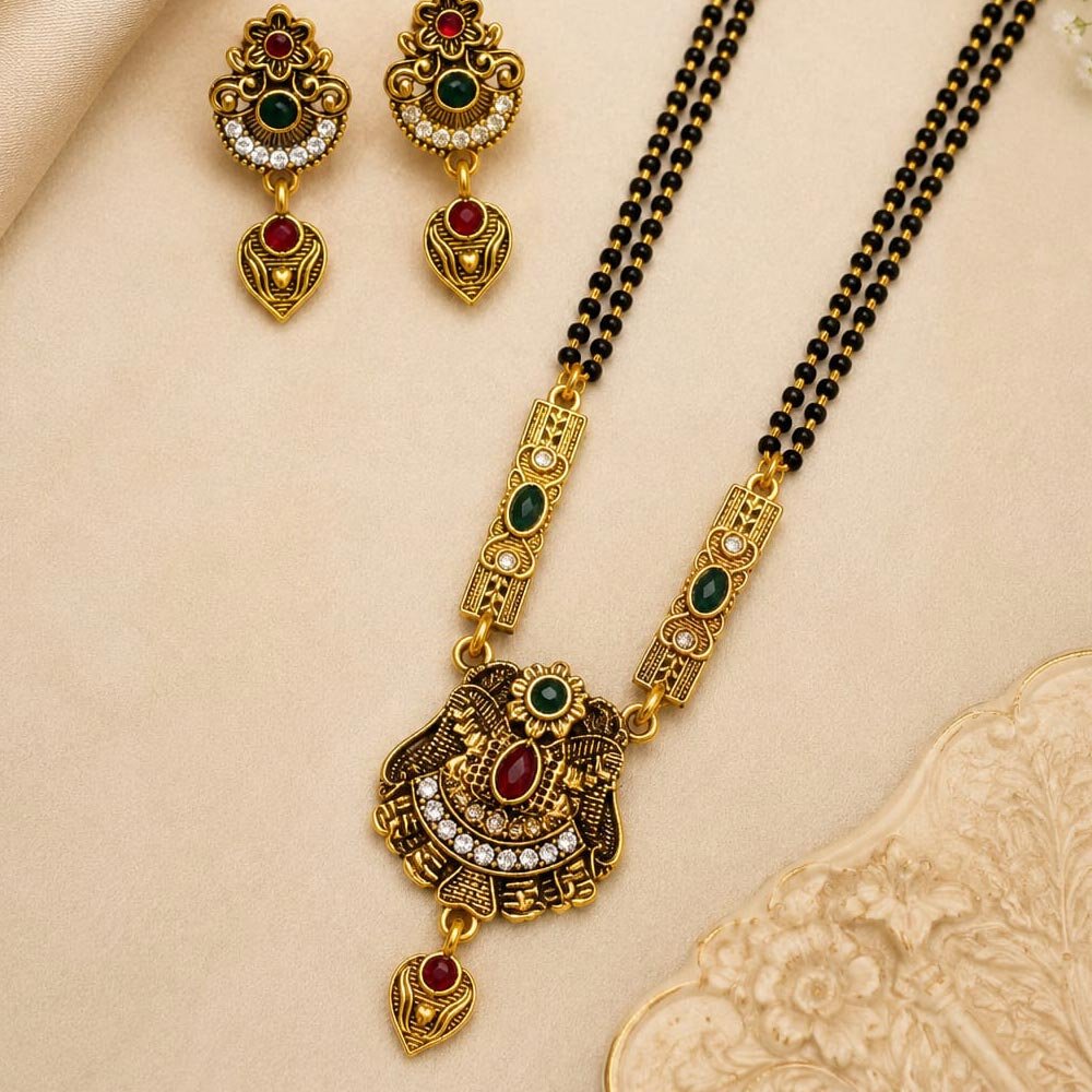 Gold Plated Antique Mangalsutra Set (Art No.326)