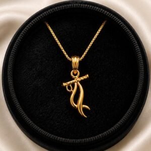Gold Plated Lord Krishna Flute Pendant With Chain (Art No.316)