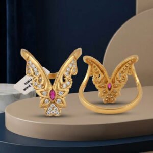 Traditional Gold Plated Butterfly Vanki Ring (Art No.260)