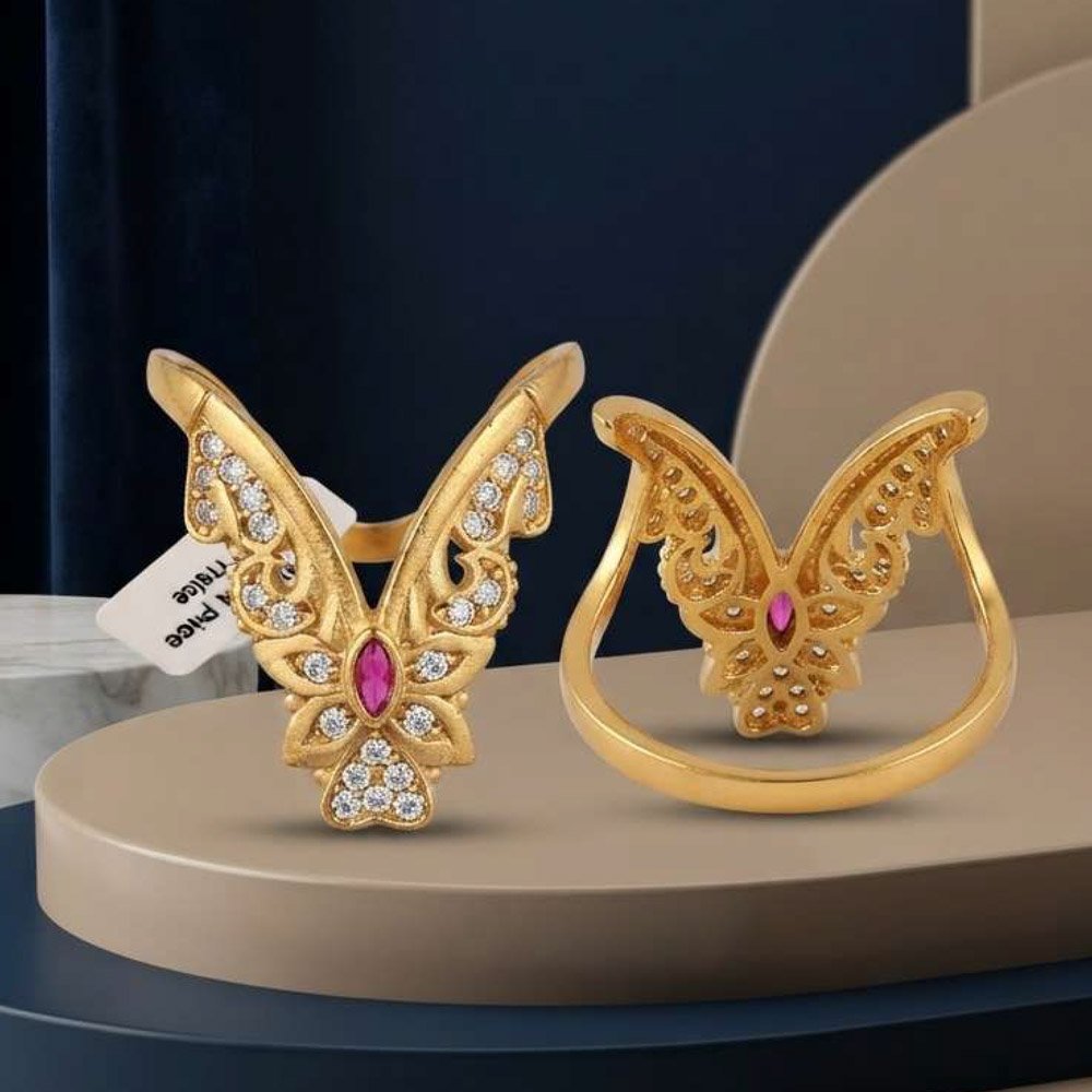 Traditional Gold Plated Butterfly Vanki Ring (Art No.260)