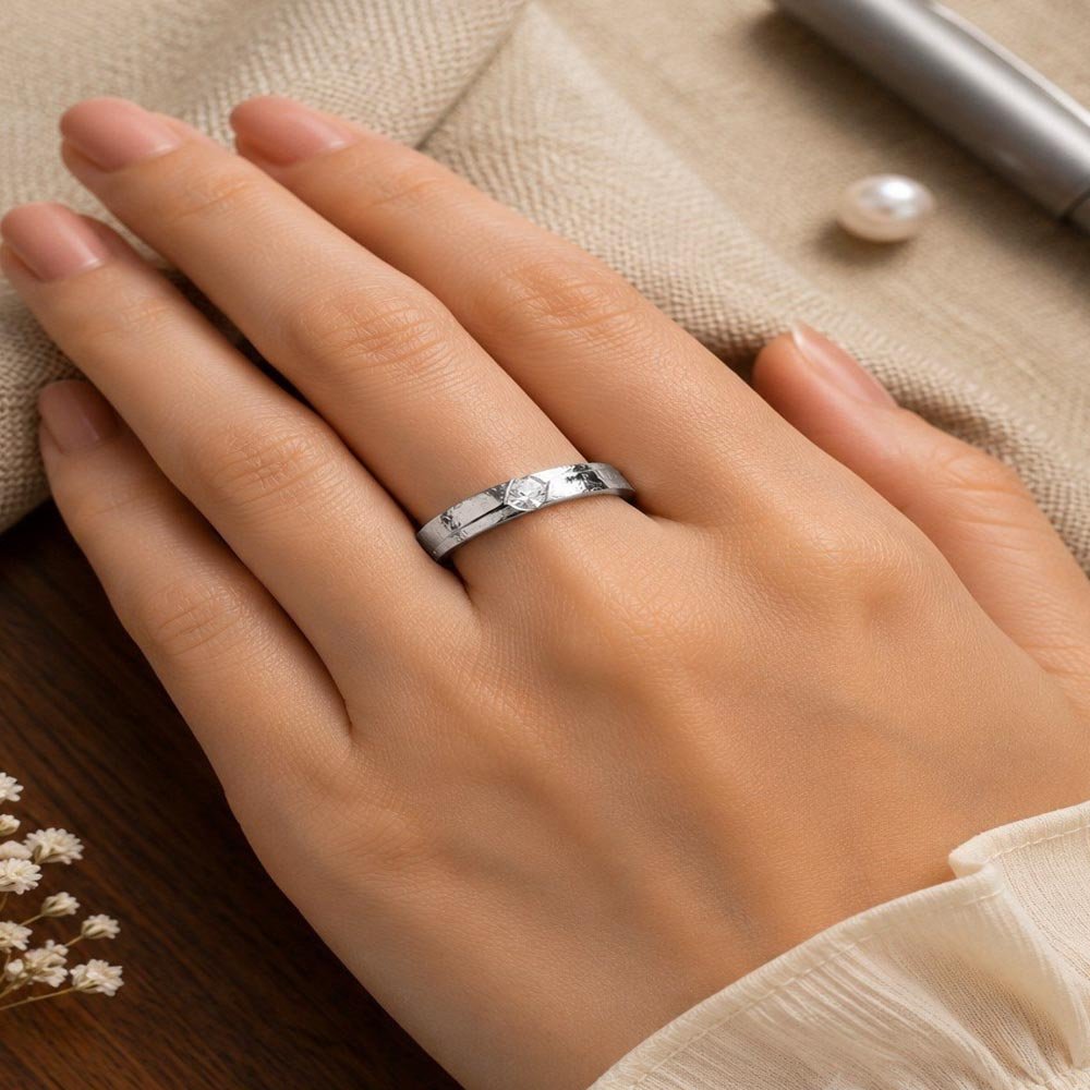 Silver Plated Engraved Band Ring (Art No. 290) - Image 2