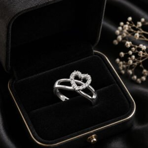 Silver Plated Heart Shape Ring for Women and Girls (Art No.373)