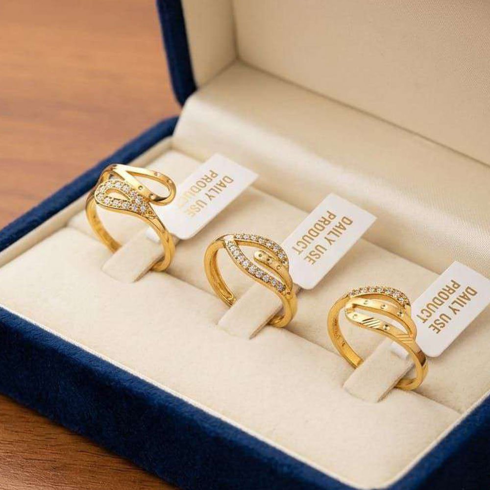 Traditional Gold Plated AD Stone Designer Ring (Art No.268)