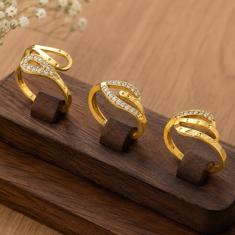 Traditional Gold Plated AD Stone Designer Ring (Art No.268) - Image 3